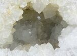 Keokuk Geode With Large Crystals (Half) #33958-1